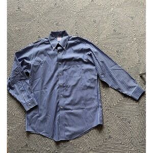 Brooks Brothers Long Sleeve Button Shirt - Blue/White Stripe - 15‎ 1/2-32